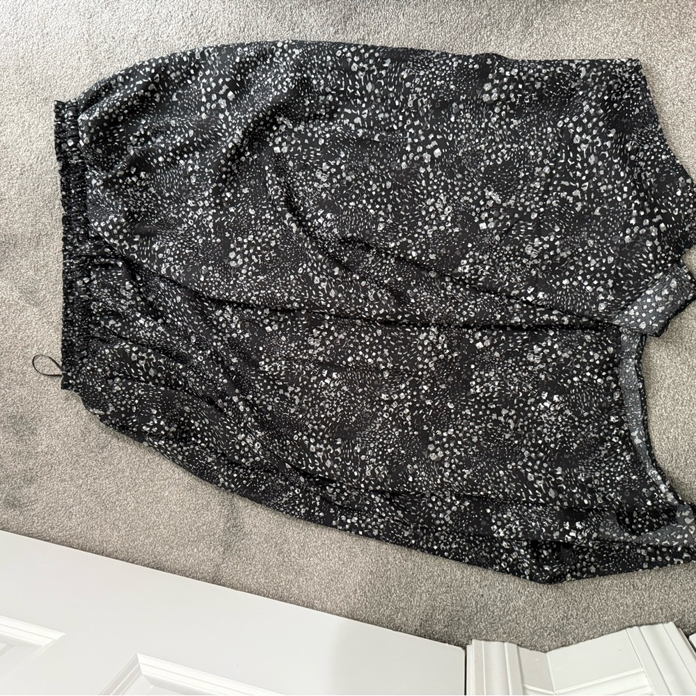 Time and Tru Black and White Maxi Skirt